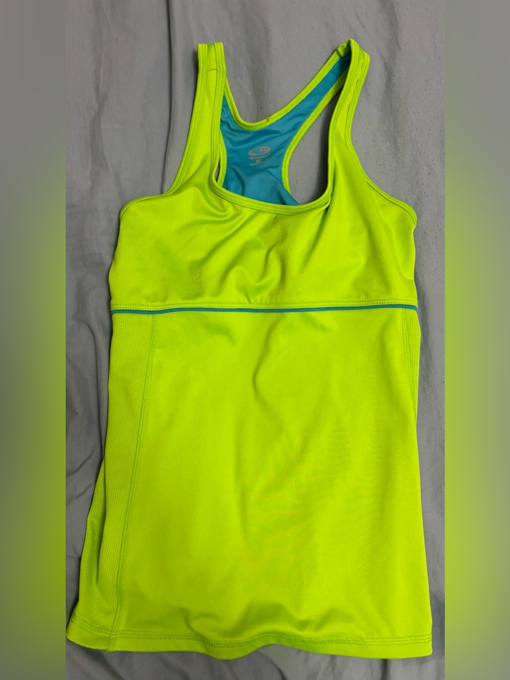 Champion Neon Yellow Racerback Tank Top